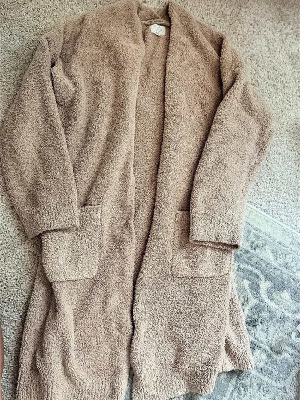 T&S Teddy cardigan in Taupe Size xl
